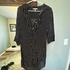 Black and White Striped Dress